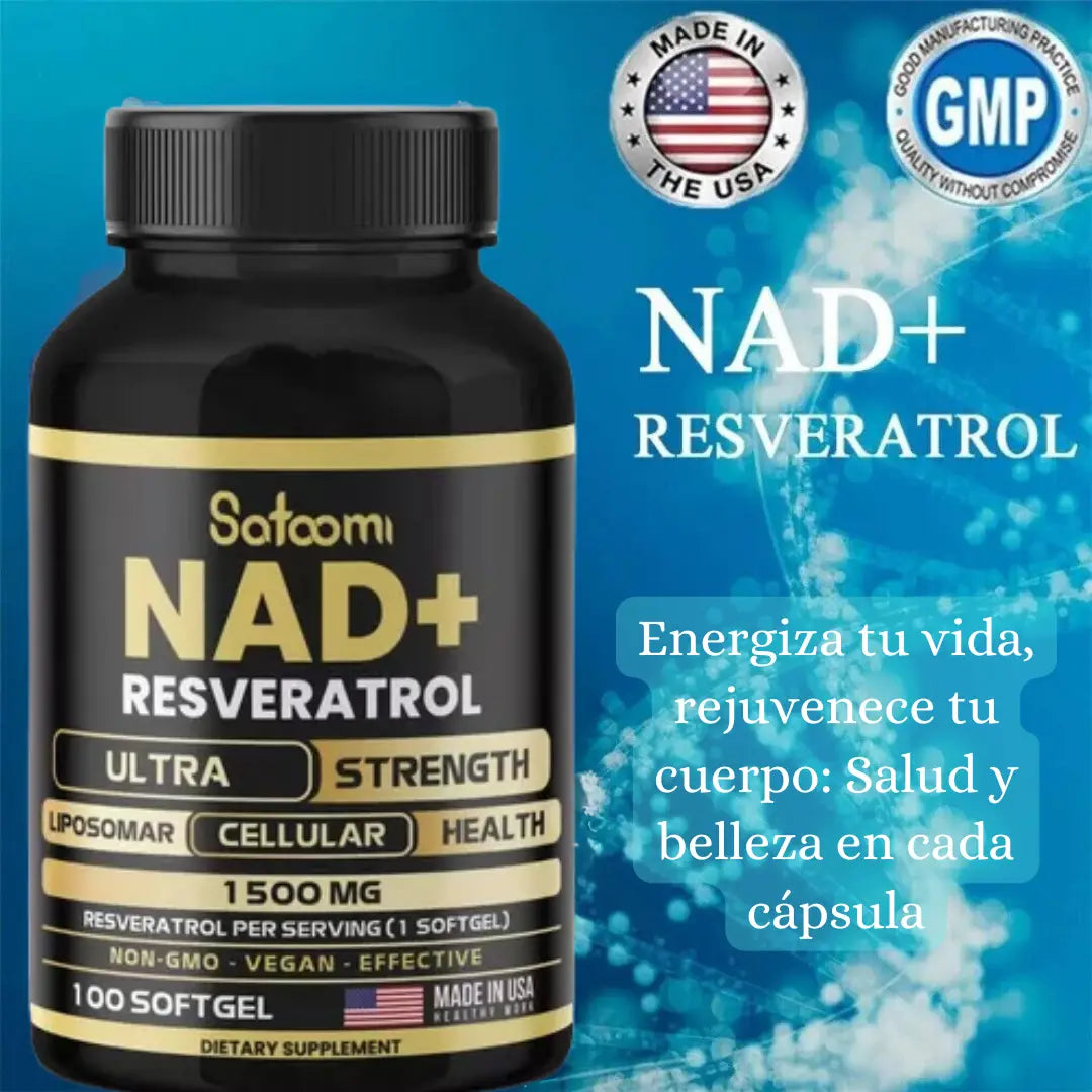 Suplemento NAD+ Resveratrol Cápsulas